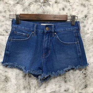 Bullhead BLue Denim Cut Off High Rise Shorts Sz 23
